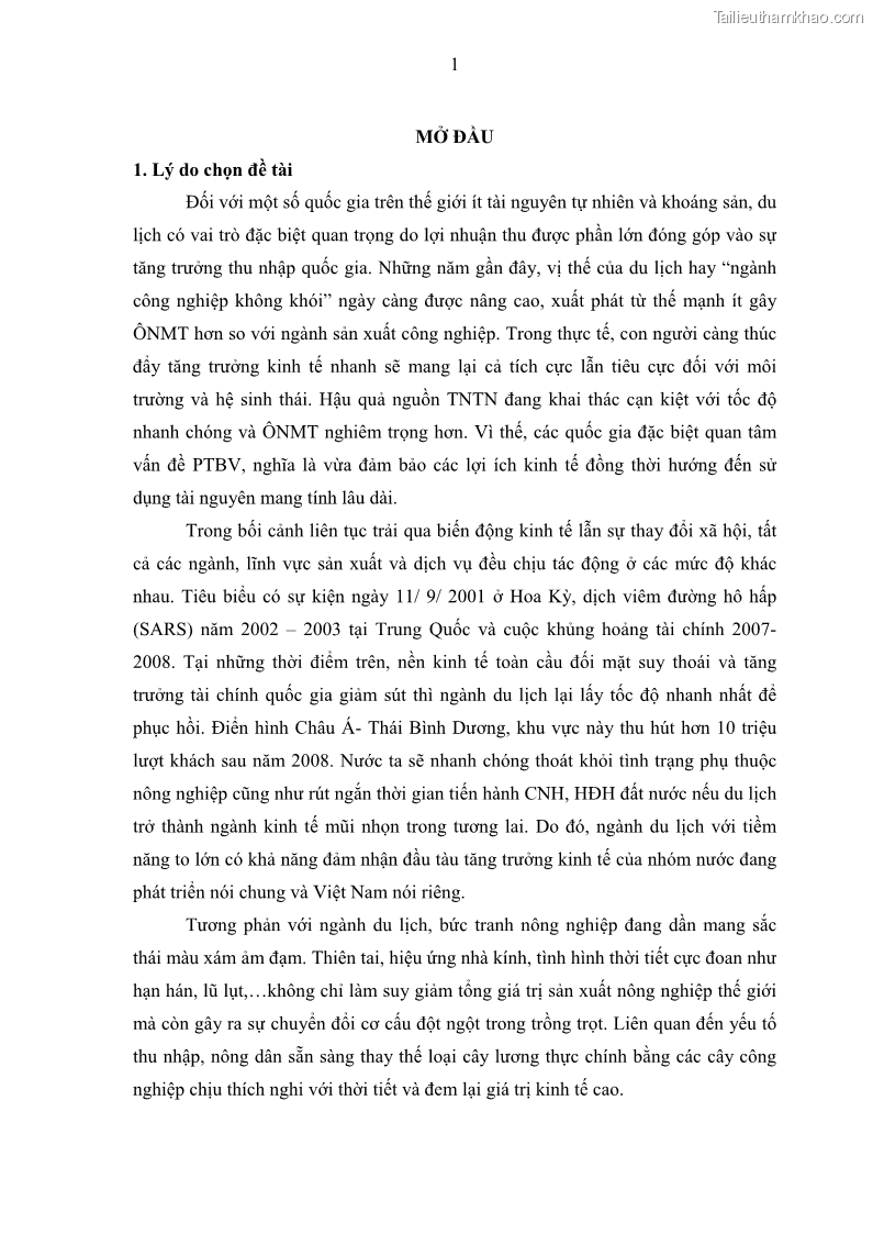 Luận văn thạc sĩ địa lý học Phát triển du lịch nông nghiệp ở huyện Vĩnh Cửu, tỉnh Đồng Nai theo hướng bền vững - Trường hợp làng bưởi Tân Triều - 1 Trang 10