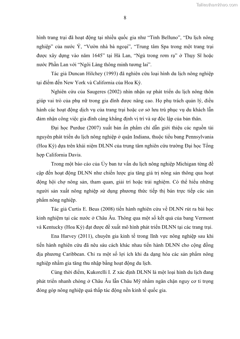 Luận văn thạc sĩ địa lý học Phát triển du lịch nông nghiệp ở huyện Vĩnh Cửu, tỉnh Đồng Nai theo hướng bền vững - Trường hợp làng bưởi Tân Triều - 2 Trang 17