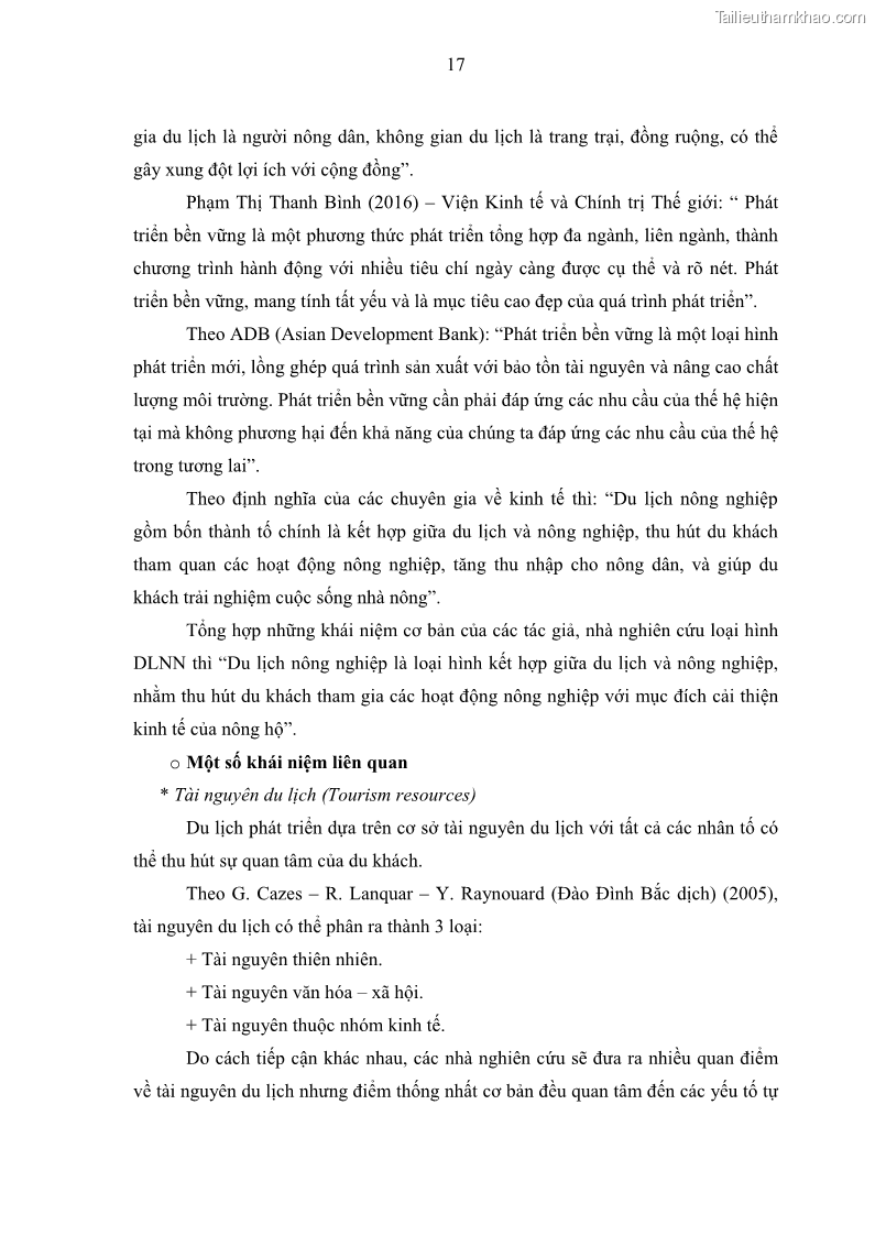 Luận văn thạc sĩ địa lý học Phát triển du lịch nông nghiệp ở huyện Vĩnh Cửu, tỉnh Đồng Nai theo hướng bền vững - Trường hợp làng bưởi Tân Triều - 3 Trang 26