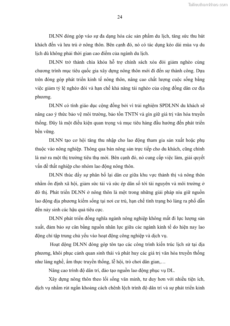 Luận văn thạc sĩ địa lý học Phát triển du lịch nông nghiệp ở huyện Vĩnh Cửu, tỉnh Đồng Nai theo hướng bền vững - Trường hợp làng bưởi Tân Triều - 3 Trang 33