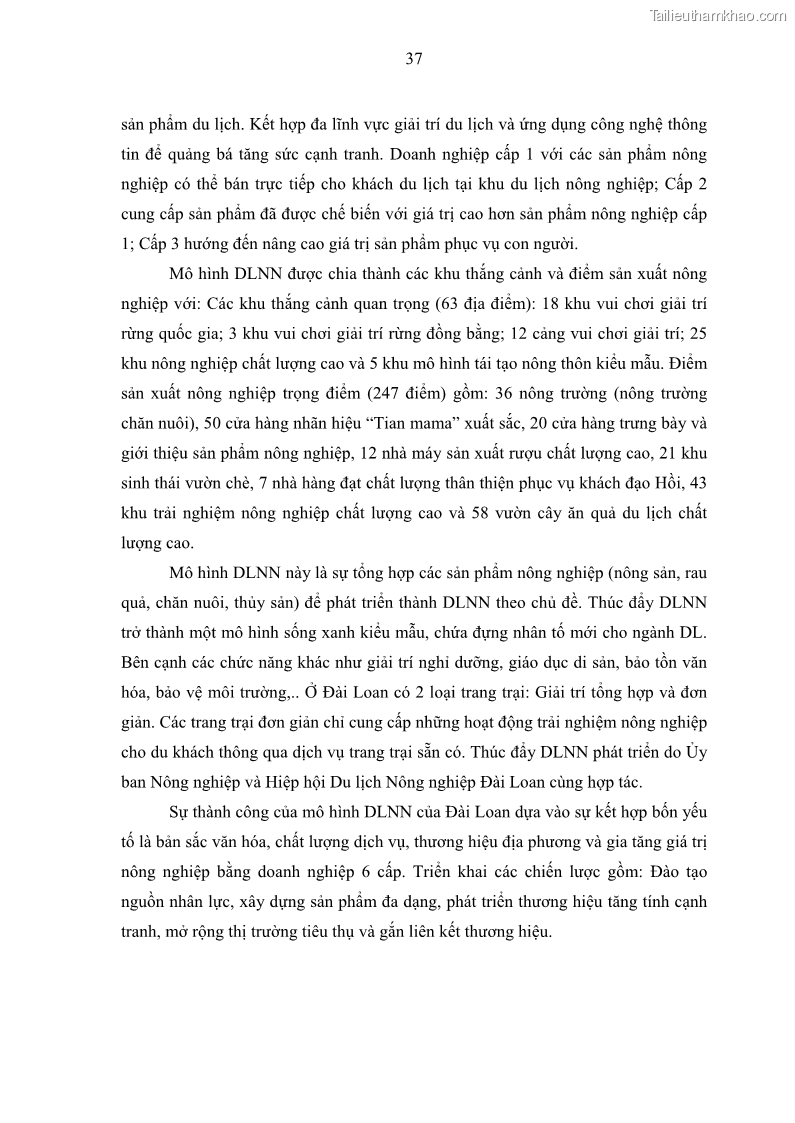 Luận văn thạc sĩ địa lý học Phát triển du lịch nông nghiệp ở huyện Vĩnh Cửu, tỉnh Đồng Nai theo hướng bền vững - Trường hợp làng bưởi Tân Triều - 4 Trang 46