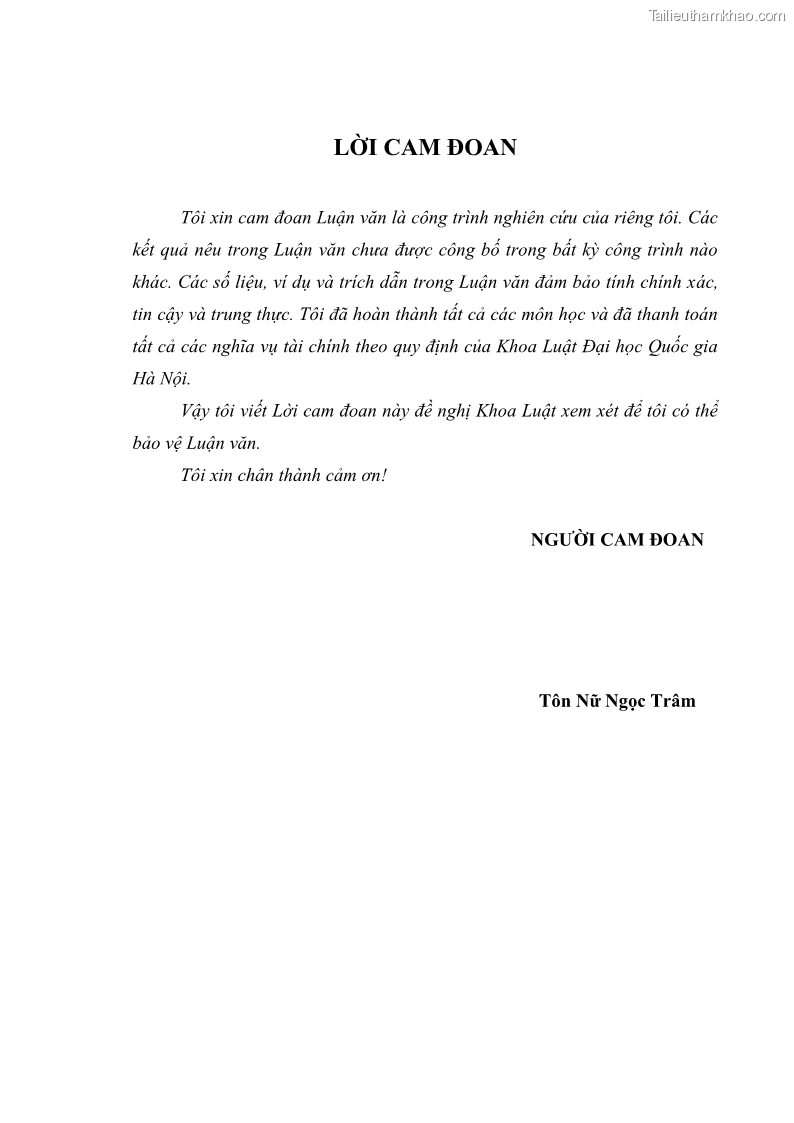 Luận văn thạc sĩ luật học Bảo vệ quyền con người bằng chế định loại trừ trách nhiệm hình sự trong pháp luật hình sự Việt Nam - 1 Trang 3