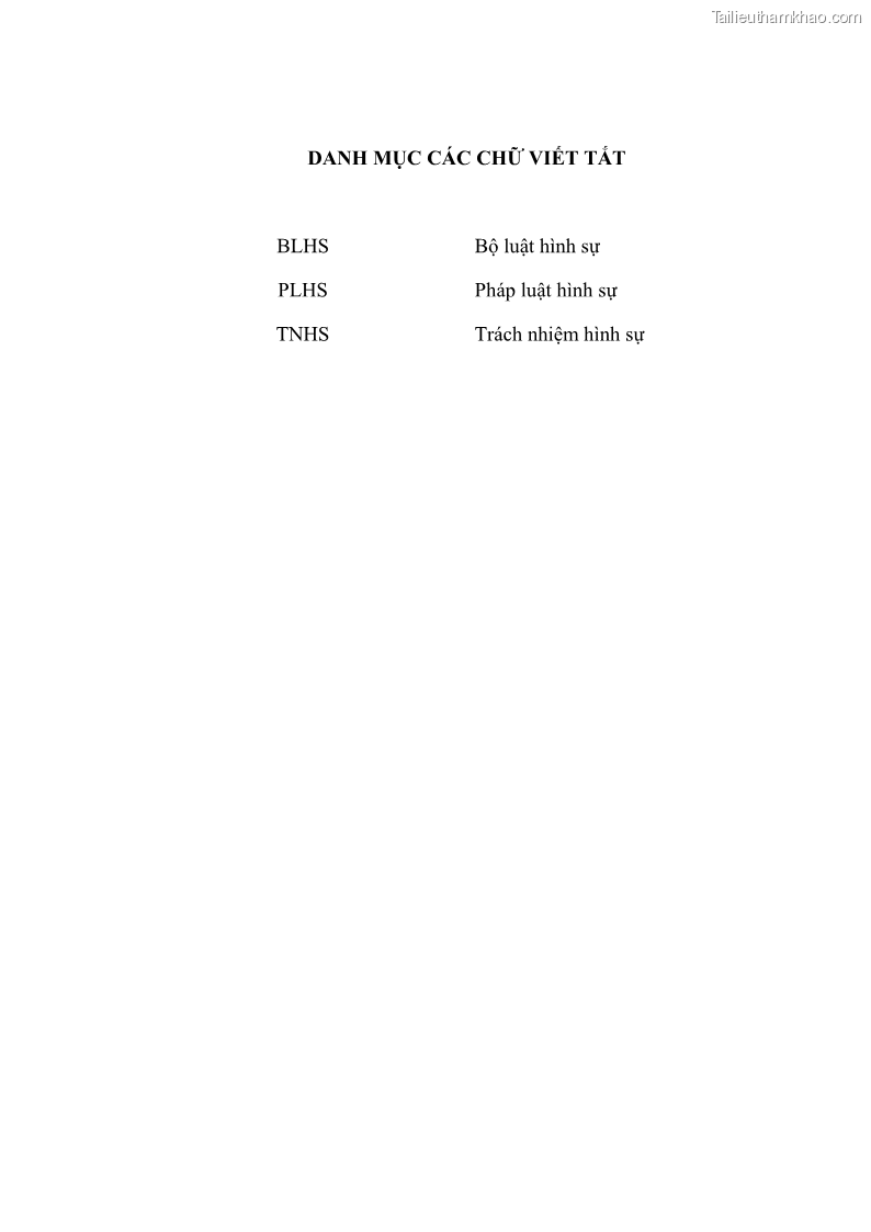 Luận văn thạc sĩ luật học Bảo vệ quyền con người bằng chế định loại trừ trách nhiệm hình sự trong pháp luật hình sự Việt Nam - 1 Trang 7