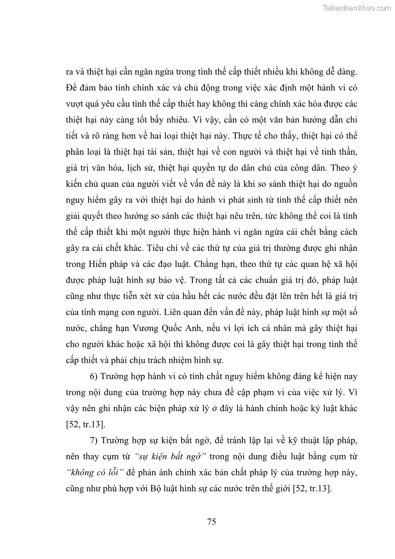 Luận văn thạc sĩ luật học Bảo vệ quyền con người bằng chế định loại trừ trách nhiệm hình sự trong pháp luật hình sự Việt Nam - 7 Trang 82