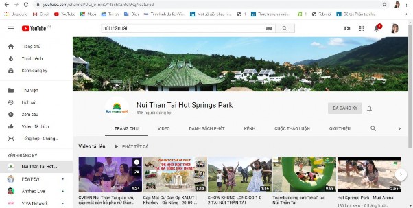 Hình 2 16 Trang Youtube của CVSKN Núi Thần Tài Instagram Có thể nói rằng 3