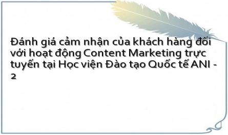 Đánh giá cảm nhận của khách hàng đối với hoạt động Content Marketing trực tuyến tại Học viện Đào tạo Quốc tế ANI - 2