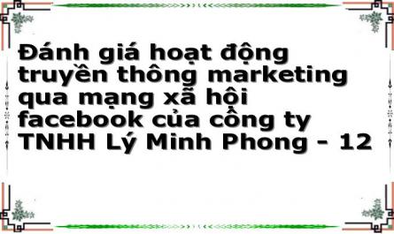 Đánh giá hoạt động truyền thông marketing qua mạng xã hội facebook của công ty TNHH Lý Minh Phong - 12