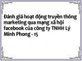 Đánh giá hoạt động truyền thông marketing qua mạng xã hội facebook của công ty TNHH Lý Minh Phong - 15