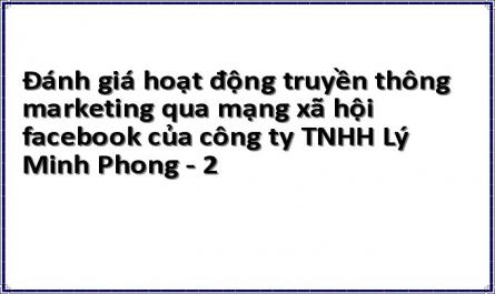 Đánh giá hoạt động truyền thông marketing qua mạng xã hội facebook của công ty TNHH Lý Minh Phong - 2