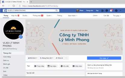 Hình 2 2 Giao diện chính thức của trang VLXD LÝ MINH PHONG Nguồn Thống kê từ 1