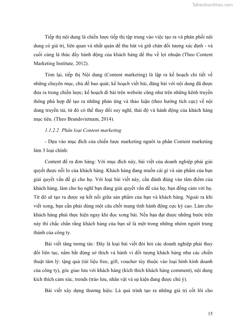 Khóa luận tốt nghiệp quản trị kinh doanh Đánh giá cảm nhận của khách hàng đối với hoạt động Content Marketing trực tuyến tại Học viện Đào tạo Quốc tế ANI - 2 Trang 23