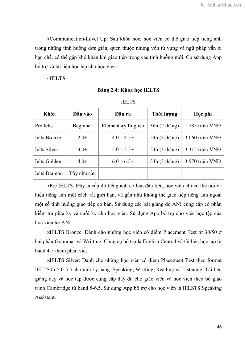 Khóa luận tốt nghiệp quản trị kinh doanh Đánh giá cảm nhận của khách hàng đối với hoạt động Content Marketing trực tuyến tại Học viện Đào tạo Quốc tế ANI - 5 Trang 54