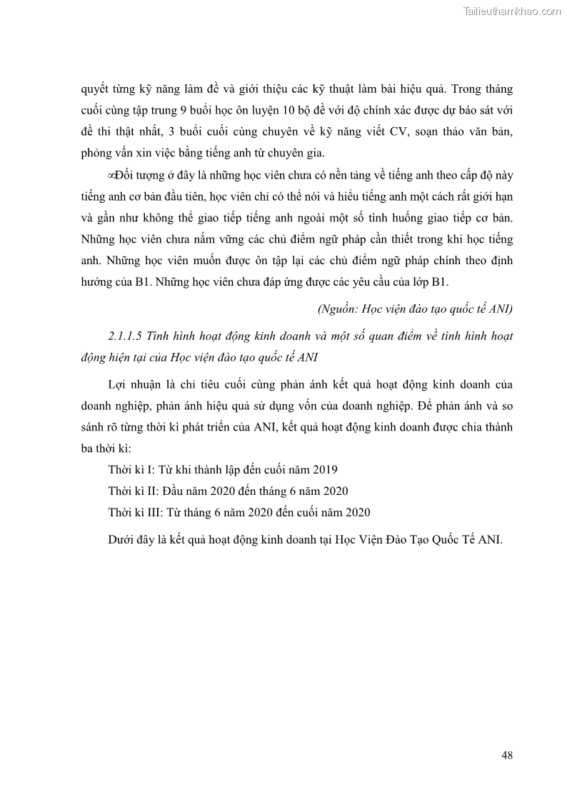 Khóa luận tốt nghiệp quản trị kinh doanh Đánh giá cảm nhận của khách hàng đối với hoạt động Content Marketing trực tuyến tại Học viện Đào tạo Quốc tế ANI - 5 Trang 56