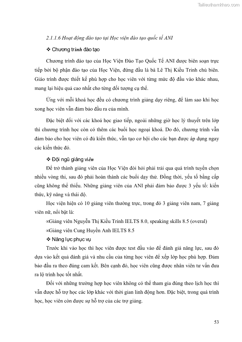 Khóa luận tốt nghiệp quản trị kinh doanh Đánh giá cảm nhận của khách hàng đối với hoạt động Content Marketing trực tuyến tại Học viện Đào tạo Quốc tế ANI - 6 Trang 61