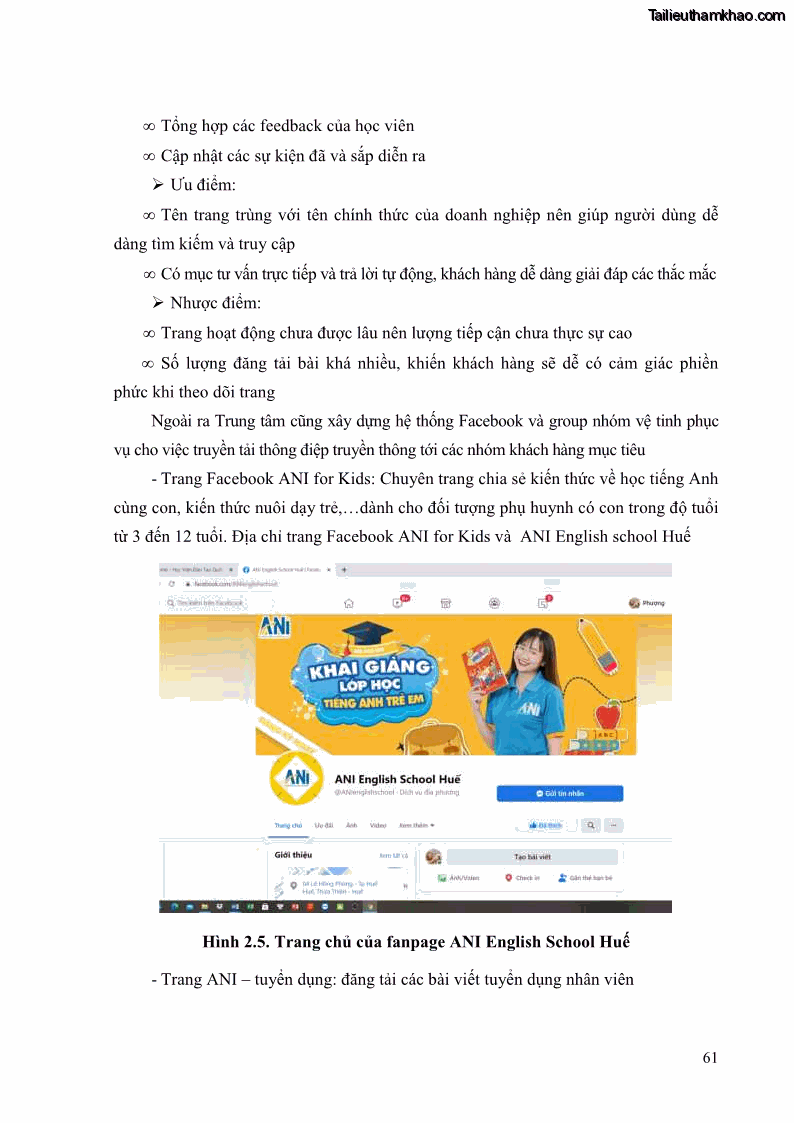 Khóa luận tốt nghiệp quản trị kinh doanh Đánh giá cảm nhận của khách hàng đối với hoạt động Content Marketing trực tuyến tại Học viện Đào tạo Quốc tế ANI - 6 Trang 69