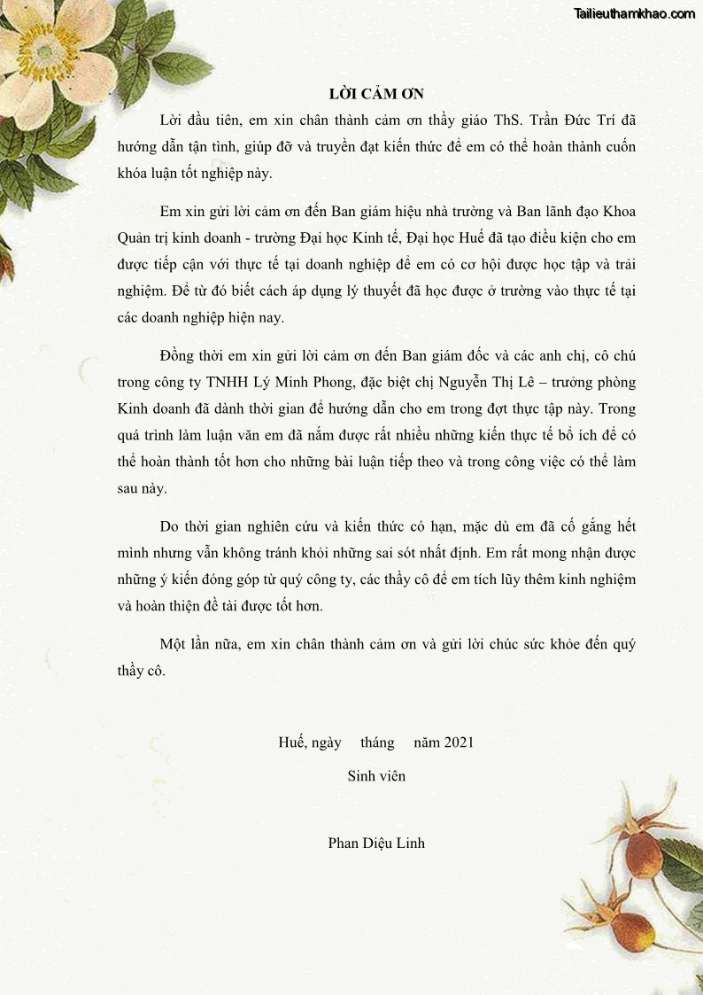 Khóa luận tốt nghiệp quản trị kinh doanh Đánh giá hoạt động truyền thông marketing qua mạng xã hội facebook của công ty TNHH Lý Minh Phong - 1 Trang 3