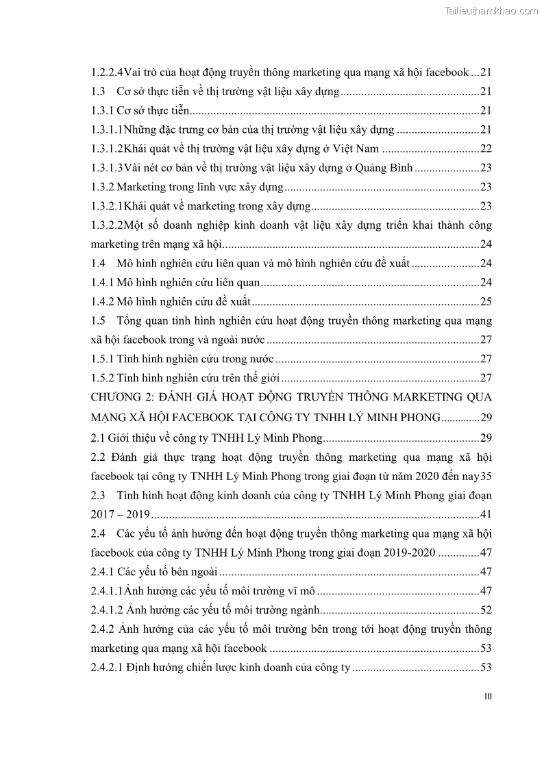 Khóa luận tốt nghiệp quản trị kinh doanh Đánh giá hoạt động truyền thông marketing qua mạng xã hội facebook của công ty TNHH Lý Minh Phong - 1 Trang 5