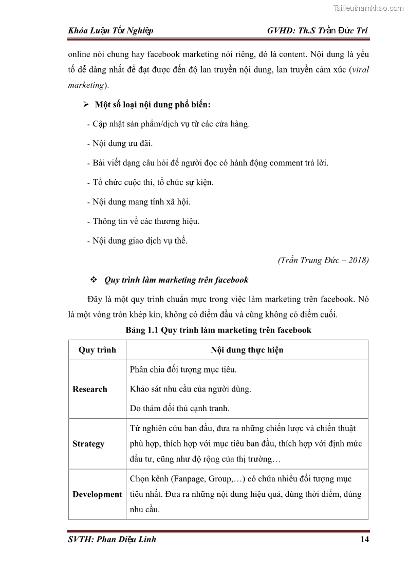 Khóa luận tốt nghiệp quản trị kinh doanh Đánh giá hoạt động truyền thông marketing qua mạng xã hội facebook của công ty TNHH Lý Minh Phong - 2 Trang 24