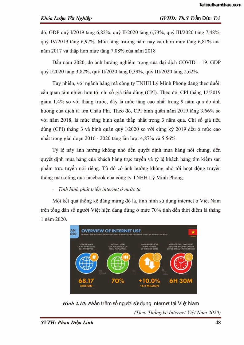 Khóa luận tốt nghiệp quản trị kinh doanh Đánh giá hoạt động truyền thông marketing qua mạng xã hội facebook của công ty TNHH Lý Minh Phong - 5 Trang 58