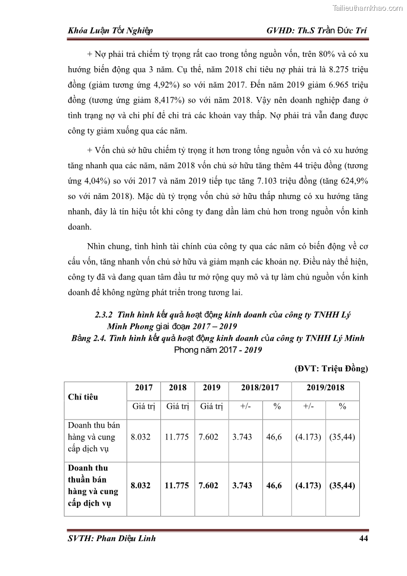 Khóa luận tốt nghiệp quản trị kinh doanh Đánh giá hoạt động truyền thông marketing qua mạng xã hội facebook của công ty TNHH Lý Minh Phong - 5 Trang 54