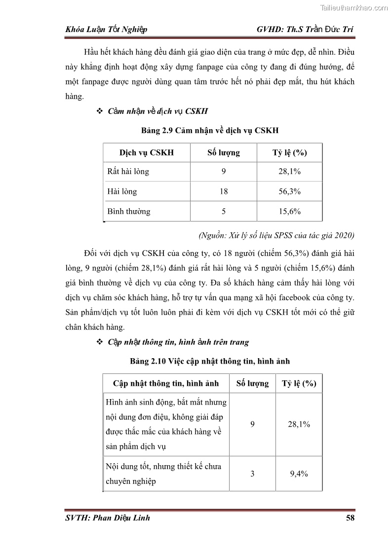Khóa luận tốt nghiệp quản trị kinh doanh Đánh giá hoạt động truyền thông marketing qua mạng xã hội facebook của công ty TNHH Lý Minh Phong - 6 Trang 68