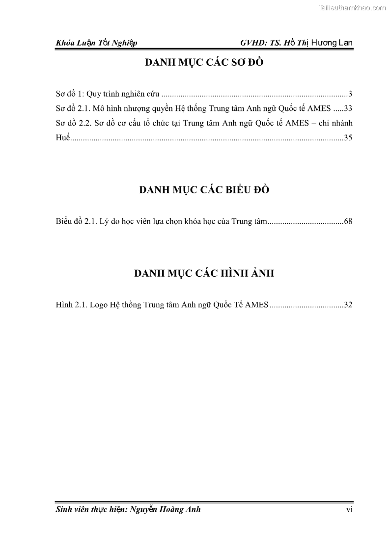 Khóa luận tốt nghiệp quản trị kinh doanh Hoàn thiện chính sách Marketing mix đối với dịch vụ đào tạo TOEIC và IELTS tại Trung tâm Anh ngữ Quốc tế AMES - chi nhánh Huế - 1 Trang 8