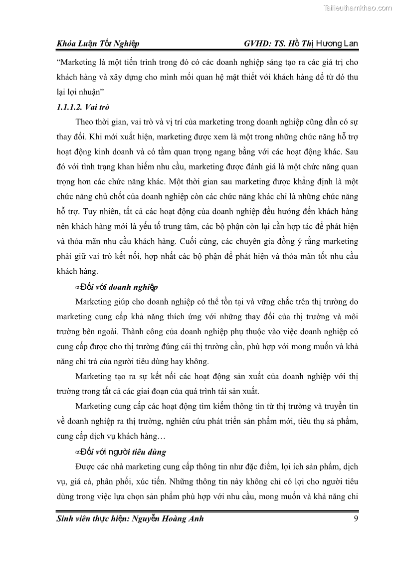 Khóa luận tốt nghiệp quản trị kinh doanh Hoàn thiện chính sách Marketing mix đối với dịch vụ đào tạo TOEIC và IELTS tại Trung tâm Anh ngữ Quốc tế AMES - chi nhánh Huế - 2 Trang 18