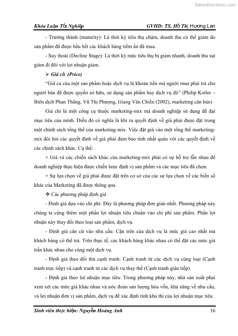 Khóa luận tốt nghiệp quản trị kinh doanh Hoàn thiện chính sách Marketing mix đối với dịch vụ đào tạo TOEIC và IELTS tại Trung tâm Anh ngữ Quốc tế AMES - chi nhánh Huế - 3 Trang 25