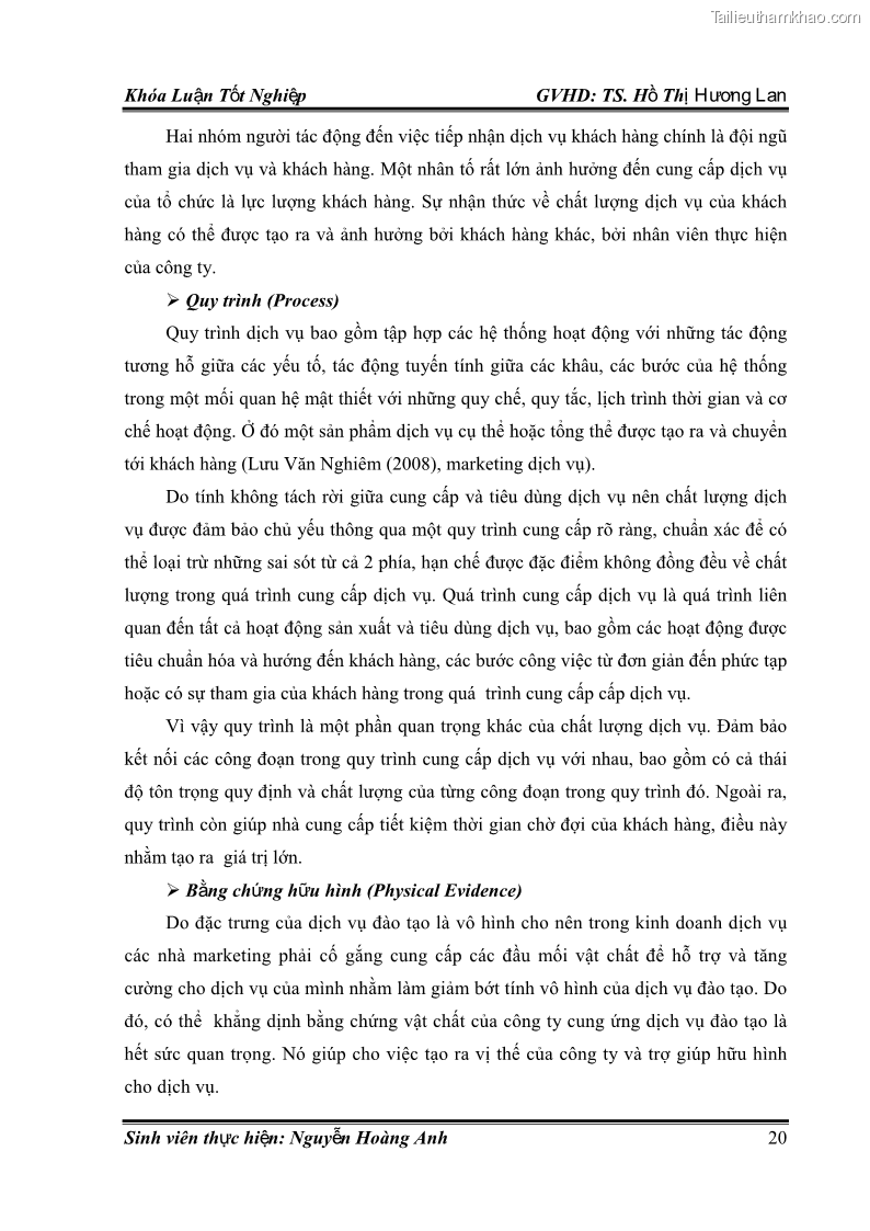 Khóa luận tốt nghiệp quản trị kinh doanh Hoàn thiện chính sách Marketing mix đối với dịch vụ đào tạo TOEIC và IELTS tại Trung tâm Anh ngữ Quốc tế AMES - chi nhánh Huế - 3 Trang 29