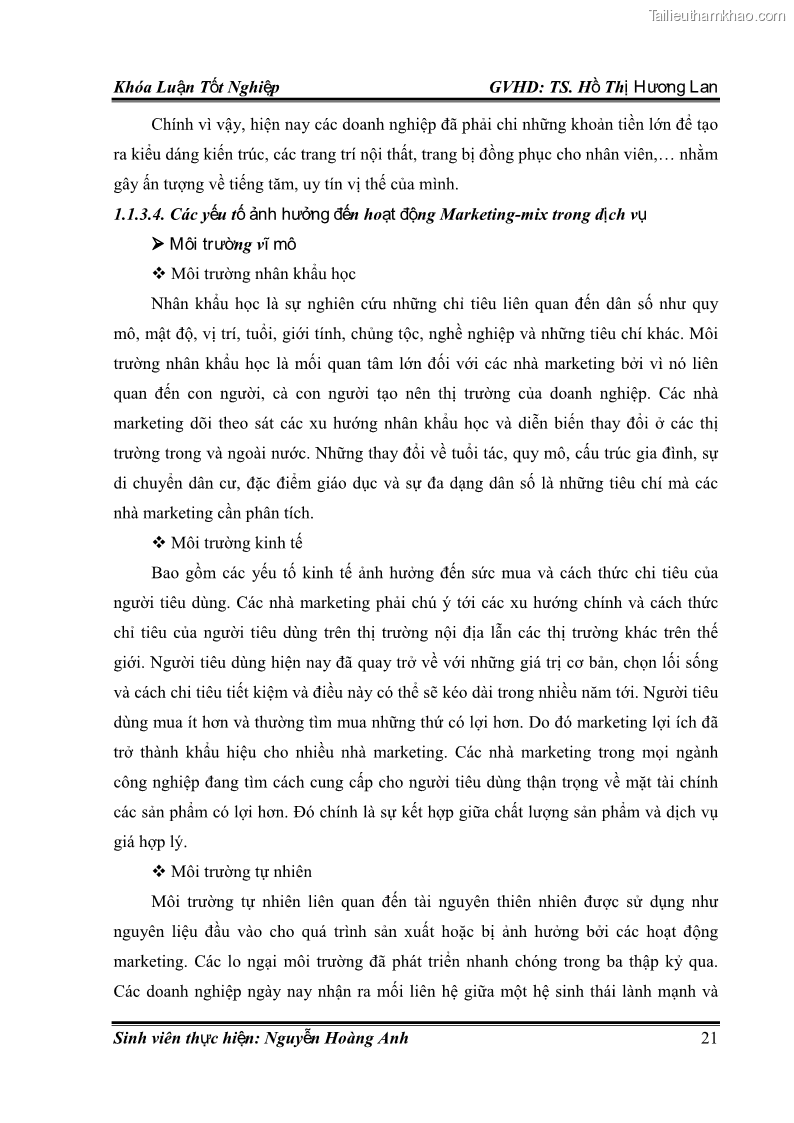 Khóa luận tốt nghiệp quản trị kinh doanh Hoàn thiện chính sách Marketing mix đối với dịch vụ đào tạo TOEIC và IELTS tại Trung tâm Anh ngữ Quốc tế AMES - chi nhánh Huế - 3 Trang 30