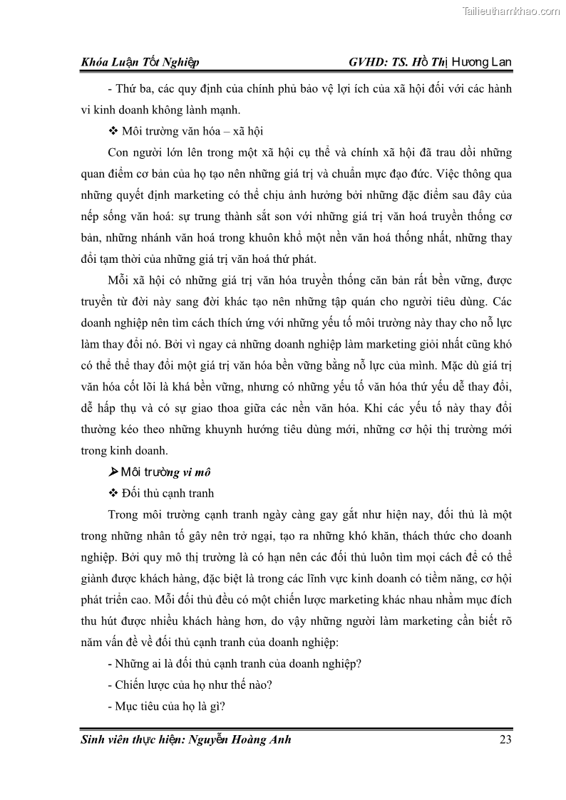 Khóa luận tốt nghiệp quản trị kinh doanh Hoàn thiện chính sách Marketing mix đối với dịch vụ đào tạo TOEIC và IELTS tại Trung tâm Anh ngữ Quốc tế AMES - chi nhánh Huế - 3 Trang 32