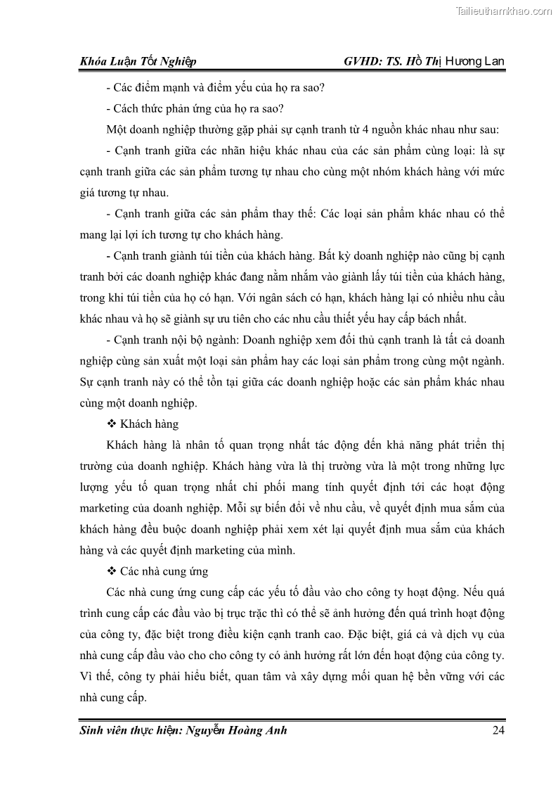 Khóa luận tốt nghiệp quản trị kinh doanh Hoàn thiện chính sách Marketing mix đối với dịch vụ đào tạo TOEIC và IELTS tại Trung tâm Anh ngữ Quốc tế AMES - chi nhánh Huế - 3 Trang 33