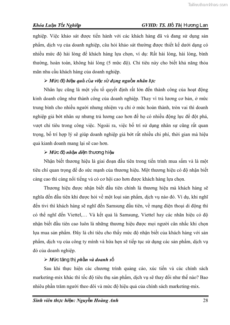 Khóa luận tốt nghiệp quản trị kinh doanh Hoàn thiện chính sách Marketing mix đối với dịch vụ đào tạo TOEIC và IELTS tại Trung tâm Anh ngữ Quốc tế AMES - chi nhánh Huế - 4 Trang 37