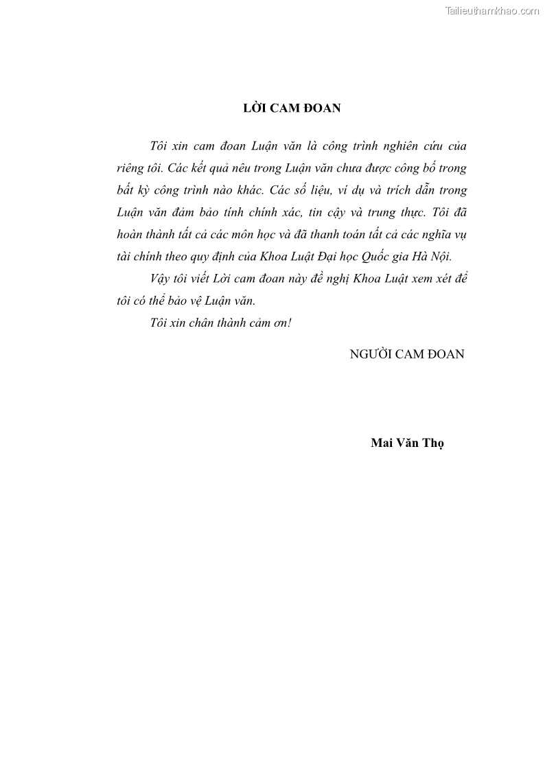 Luận văn thạc sĩ luật học Các tội phạm khác về chức vụ theo luật hình sự Việt Nam trên cơ sở nghiên cứu số liệu địa bàn thành phố Hồ Chí Minh - 1 Trang 2