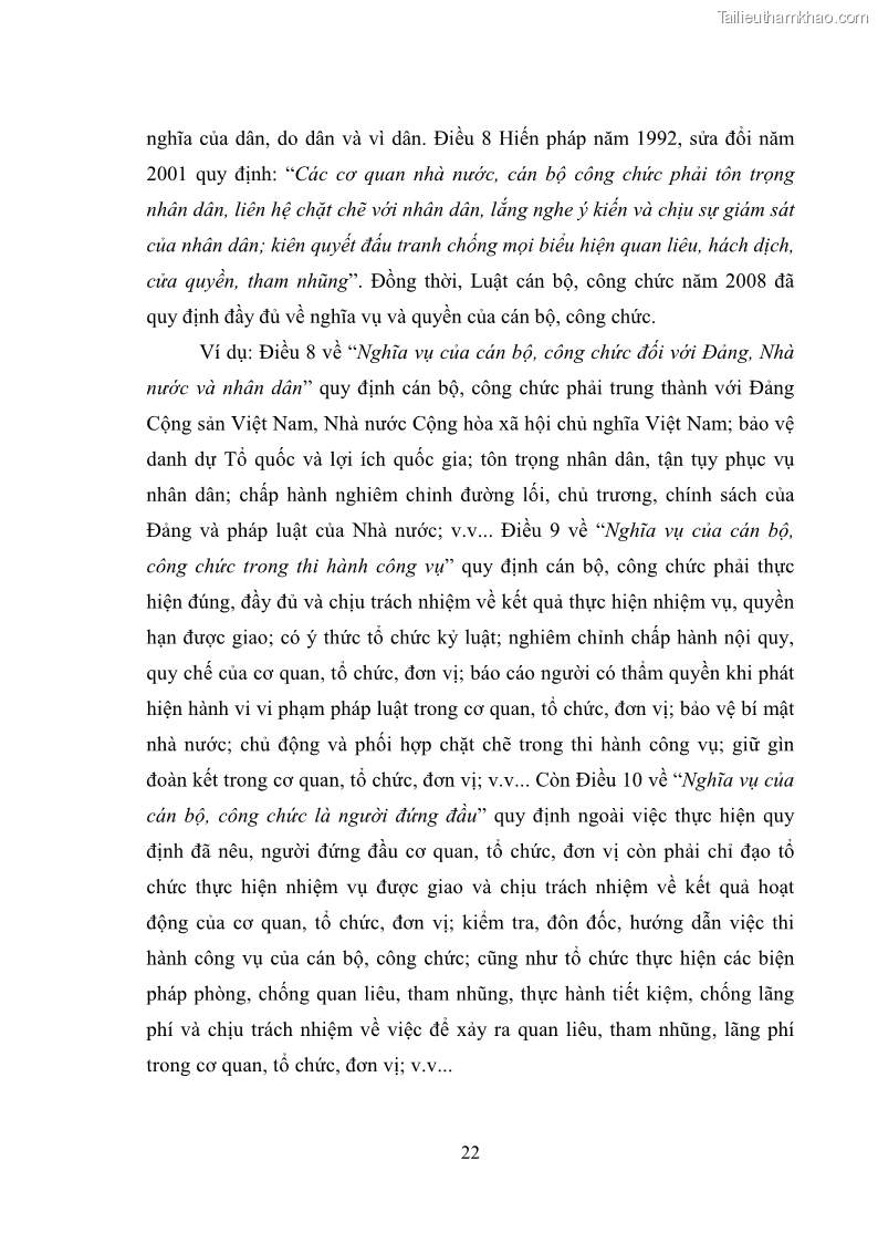Luận văn thạc sĩ luật học Các tội phạm khác về chức vụ theo luật hình sự Việt Nam trên cơ sở nghiên cứu số liệu địa bàn thành phố Hồ Chí Minh - 3 Trang 28