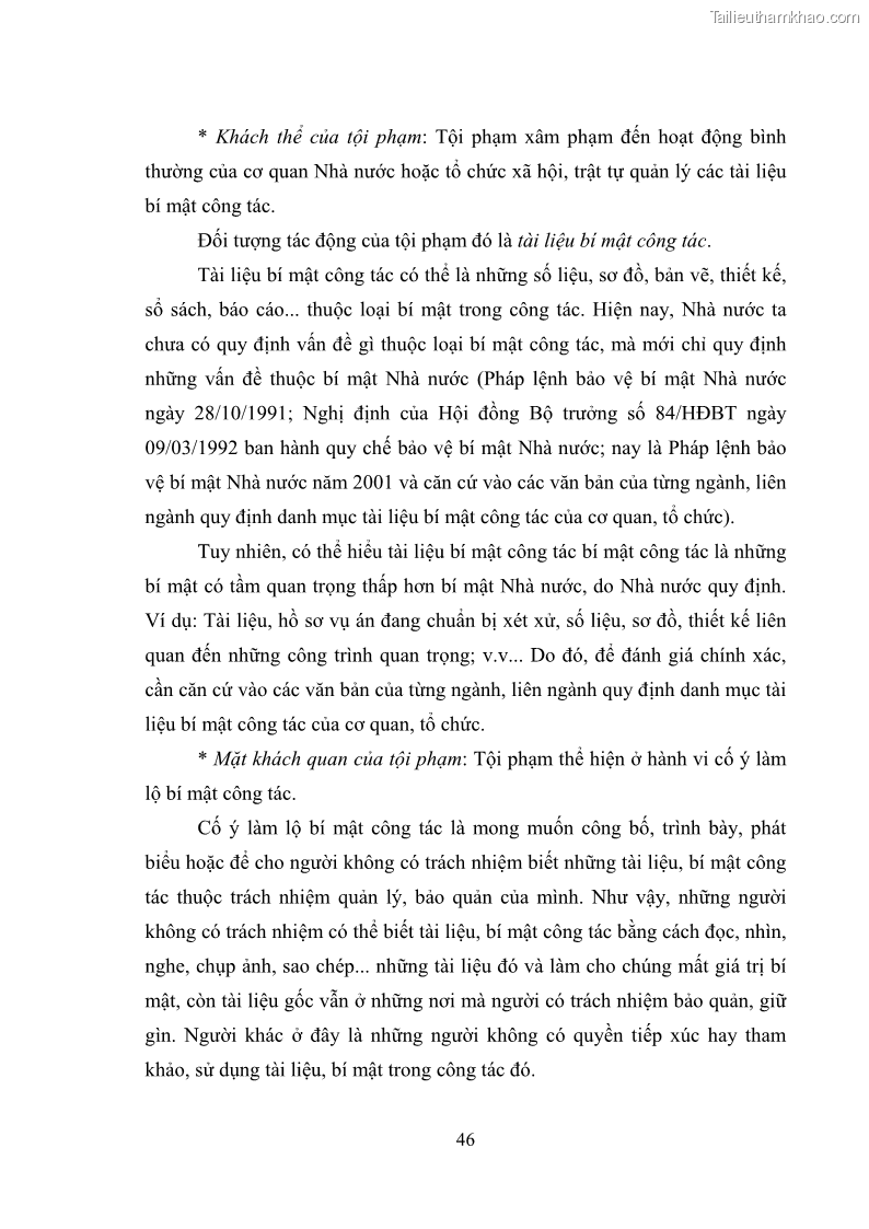 Luận văn thạc sĩ luật học Các tội phạm khác về chức vụ theo luật hình sự Việt Nam trên cơ sở nghiên cứu số liệu địa bàn thành phố Hồ Chí Minh - 5 Trang 52