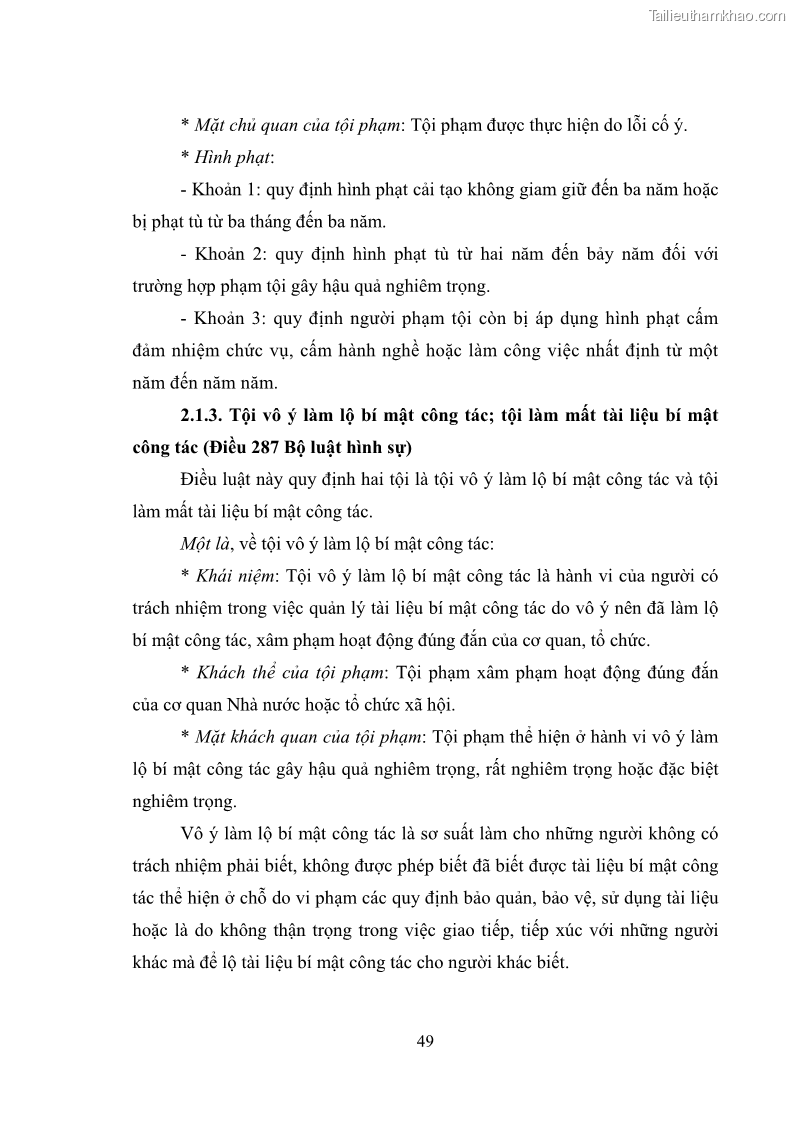 Luận văn thạc sĩ luật học Các tội phạm khác về chức vụ theo luật hình sự Việt Nam trên cơ sở nghiên cứu số liệu địa bàn thành phố Hồ Chí Minh - 5 Trang 55