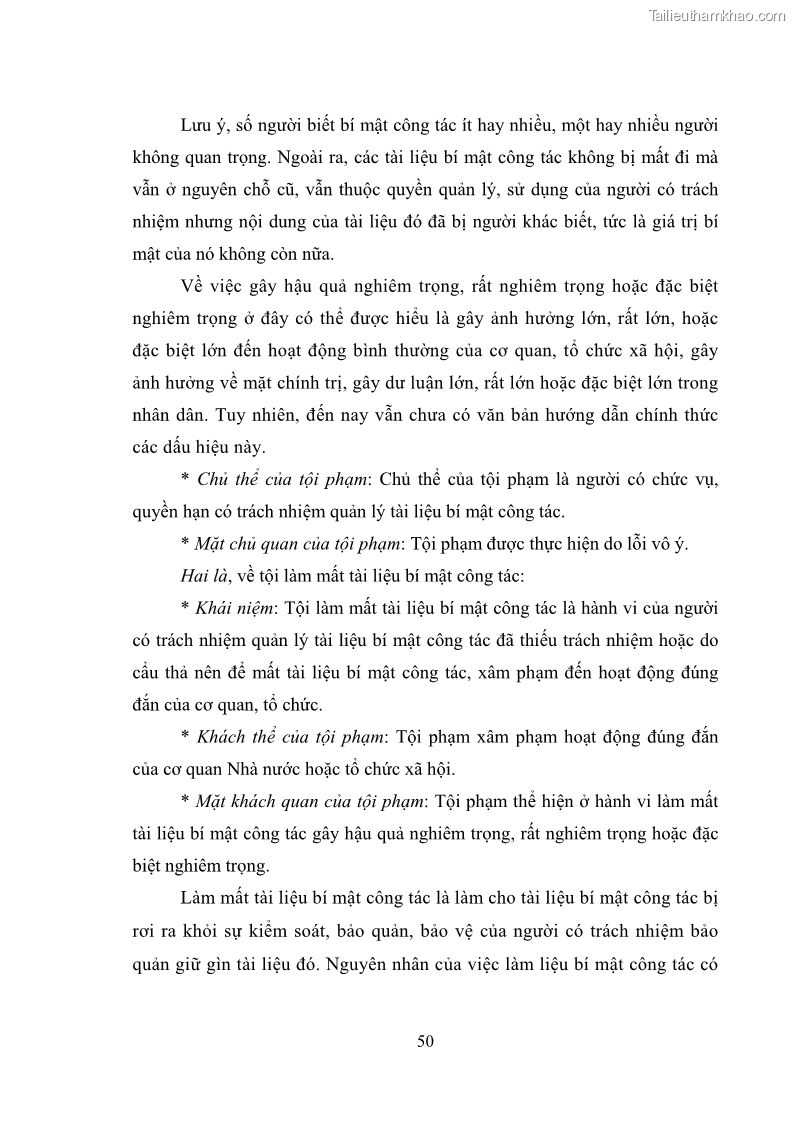 Luận văn thạc sĩ luật học Các tội phạm khác về chức vụ theo luật hình sự Việt Nam trên cơ sở nghiên cứu số liệu địa bàn thành phố Hồ Chí Minh - 5 Trang 56