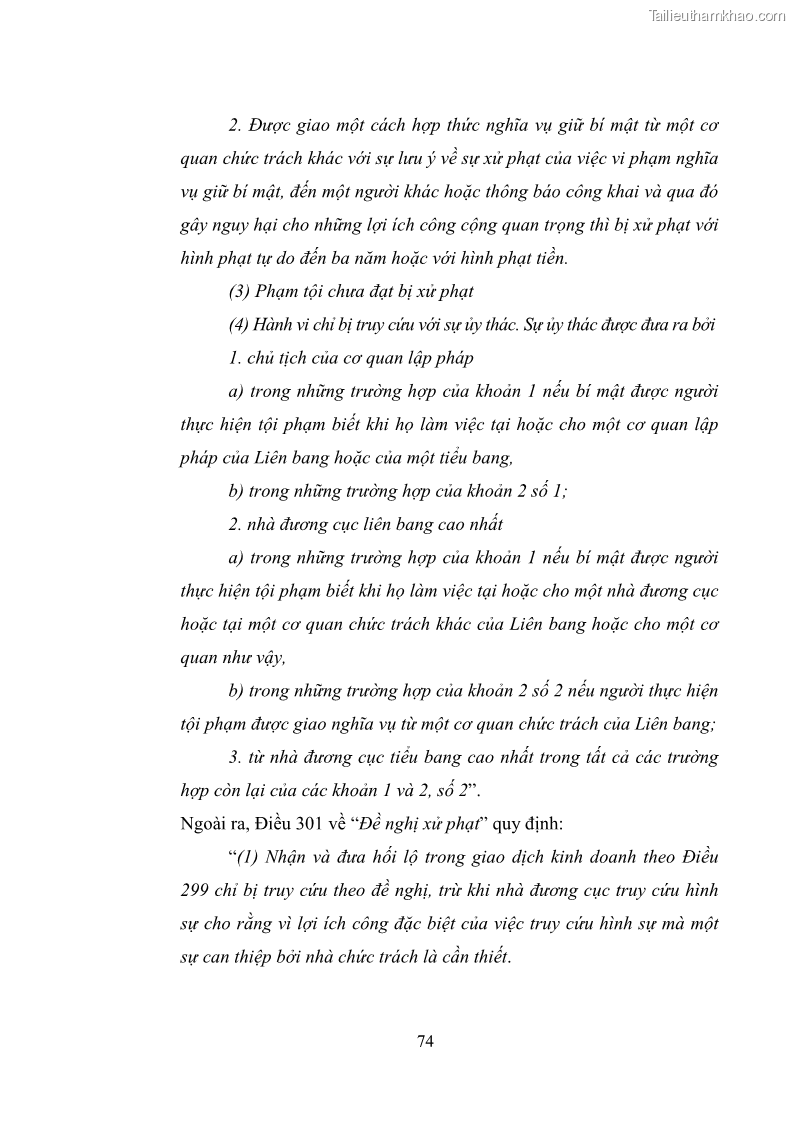 Luận văn thạc sĩ luật học Các tội phạm khác về chức vụ theo luật hình sự Việt Nam trên cơ sở nghiên cứu số liệu địa bàn thành phố Hồ Chí Minh - 7 Trang 80