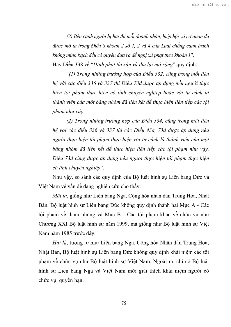 Luận văn thạc sĩ luật học Các tội phạm khác về chức vụ theo luật hình sự Việt Nam trên cơ sở nghiên cứu số liệu địa bàn thành phố Hồ Chí Minh - 7 Trang 81
