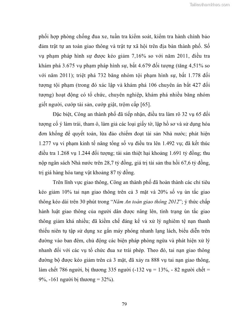 Luận văn thạc sĩ luật học Các tội phạm khác về chức vụ theo luật hình sự Việt Nam trên cơ sở nghiên cứu số liệu địa bàn thành phố Hồ Chí Minh - 8 Trang 85
