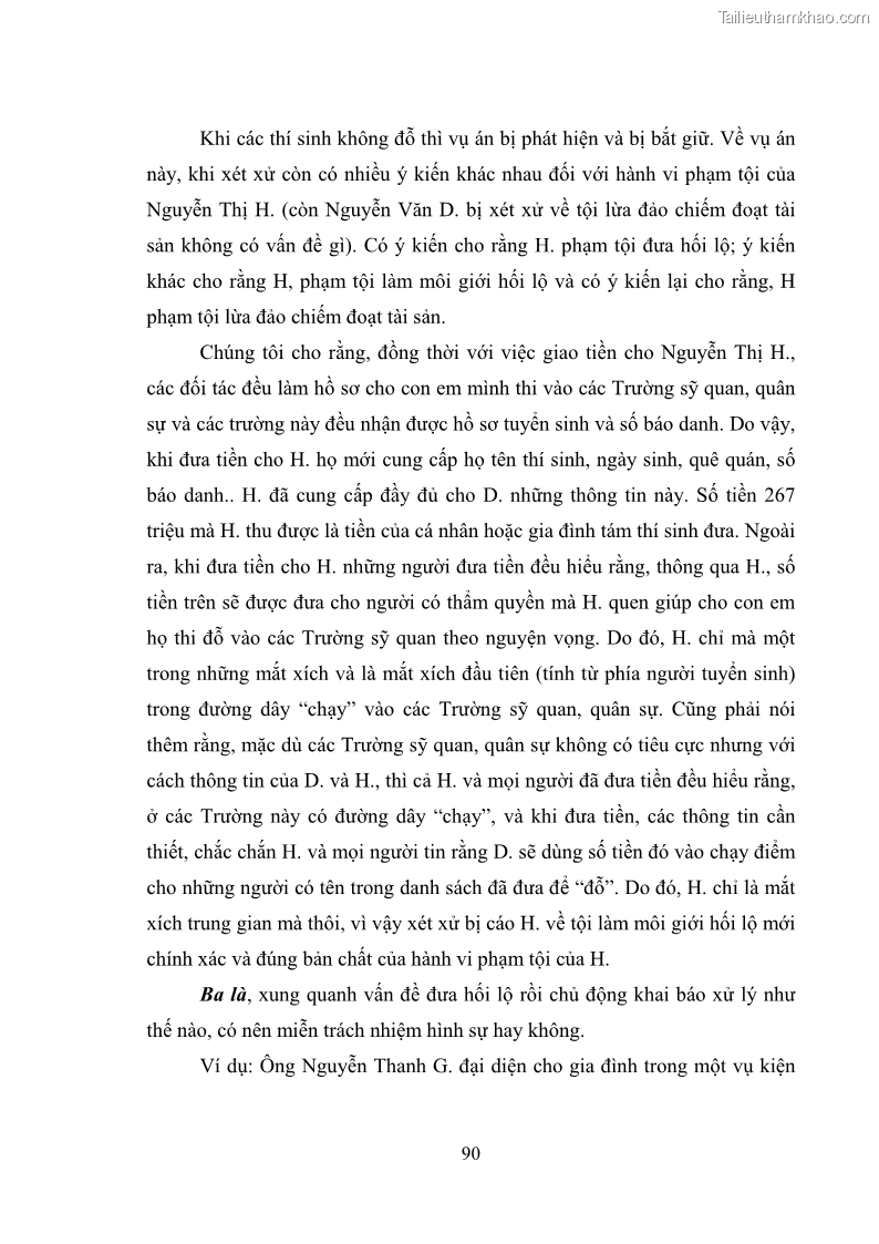 Luận văn thạc sĩ luật học Các tội phạm khác về chức vụ theo luật hình sự Việt Nam trên cơ sở nghiên cứu số liệu địa bàn thành phố Hồ Chí Minh - 8 Trang 96