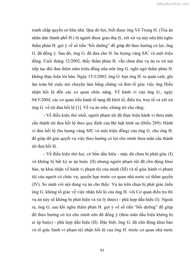Luận văn thạc sĩ luật học Các tội phạm khác về chức vụ theo luật hình sự Việt Nam trên cơ sở nghiên cứu số liệu địa bàn thành phố Hồ Chí Minh - 9 Trang 97
