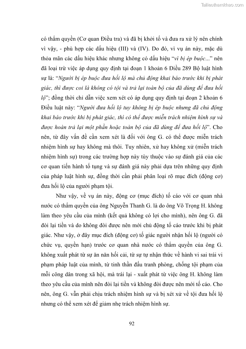 Luận văn thạc sĩ luật học Các tội phạm khác về chức vụ theo luật hình sự Việt Nam trên cơ sở nghiên cứu số liệu địa bàn thành phố Hồ Chí Minh - 9 Trang 98