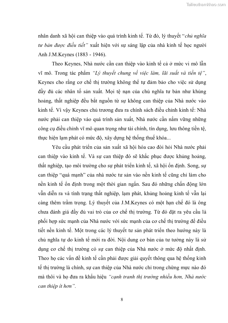 Luận văn thạc sĩ luật học Chức năng kinh tế của nhà nước trong nền kinh tế thị trường ở Việt Nam hiện nay - 1 Trang 11