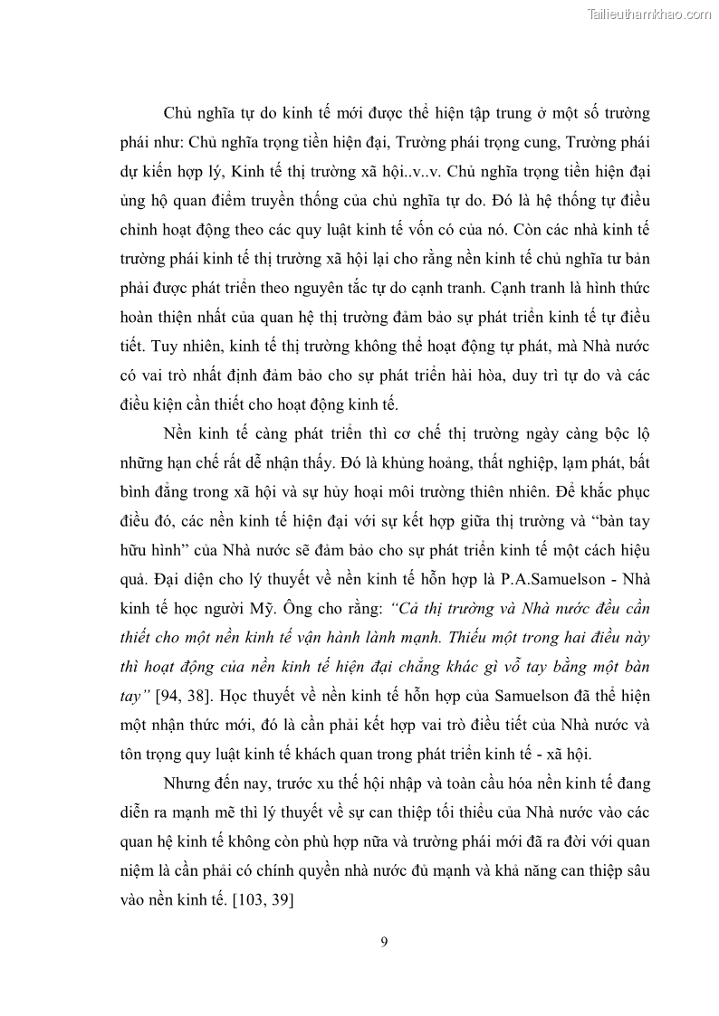 Luận văn thạc sĩ luật học Chức năng kinh tế của nhà nước trong nền kinh tế thị trường ở Việt Nam hiện nay - 1 Trang 12