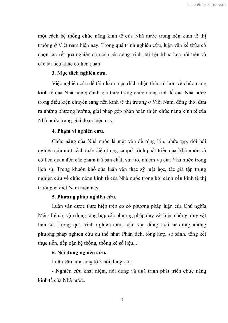 Luận văn thạc sĩ luật học Chức năng kinh tế của nhà nước trong nền kinh tế thị trường ở Việt Nam hiện nay - 1 Trang 7