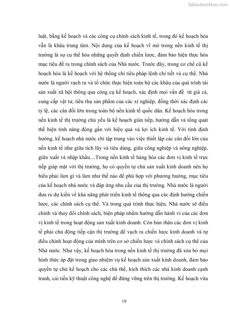 Luận văn thạc sĩ luật học Chức năng kinh tế của nhà nước trong nền kinh tế thị trường ở Việt Nam hiện nay - 2 Trang 22