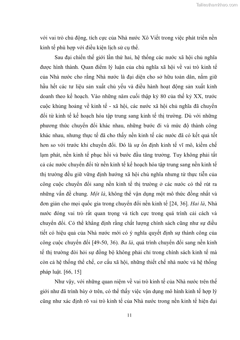 Luận văn thạc sĩ luật học Chức năng kinh tế của nhà nước trong nền kinh tế thị trường ở Việt Nam hiện nay - 2 Trang 14