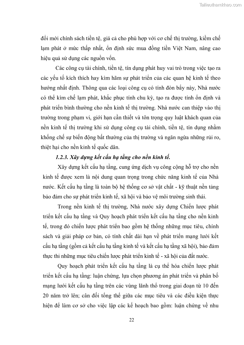 Luận văn thạc sĩ luật học Chức năng kinh tế của nhà nước trong nền kinh tế thị trường ở Việt Nam hiện nay - 3 Trang 25